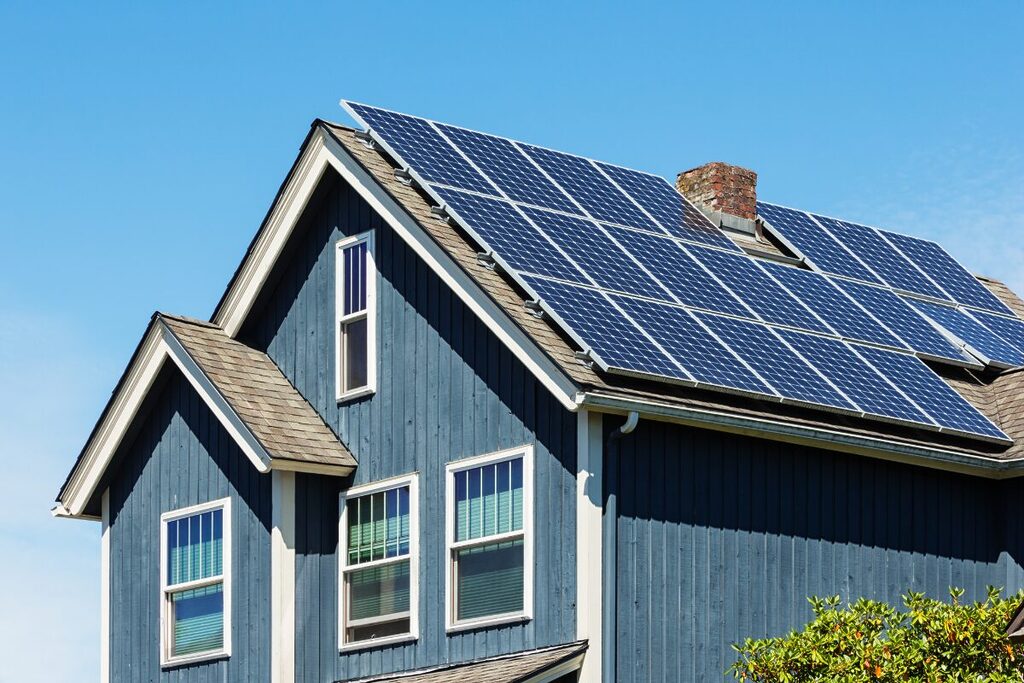 solar panel on roof
