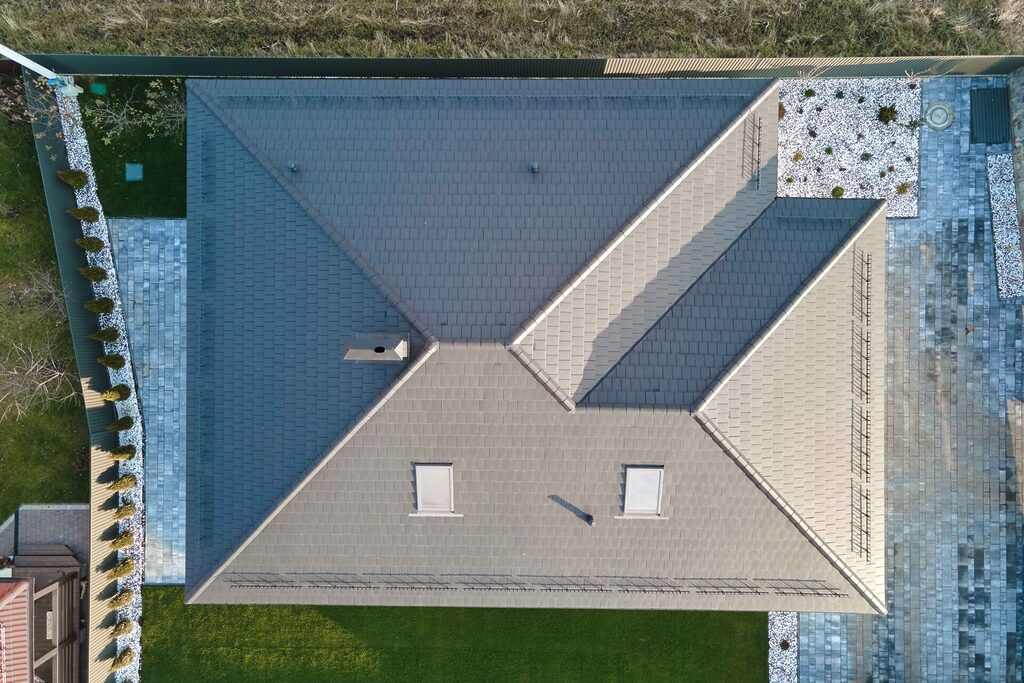 new roof aerial view