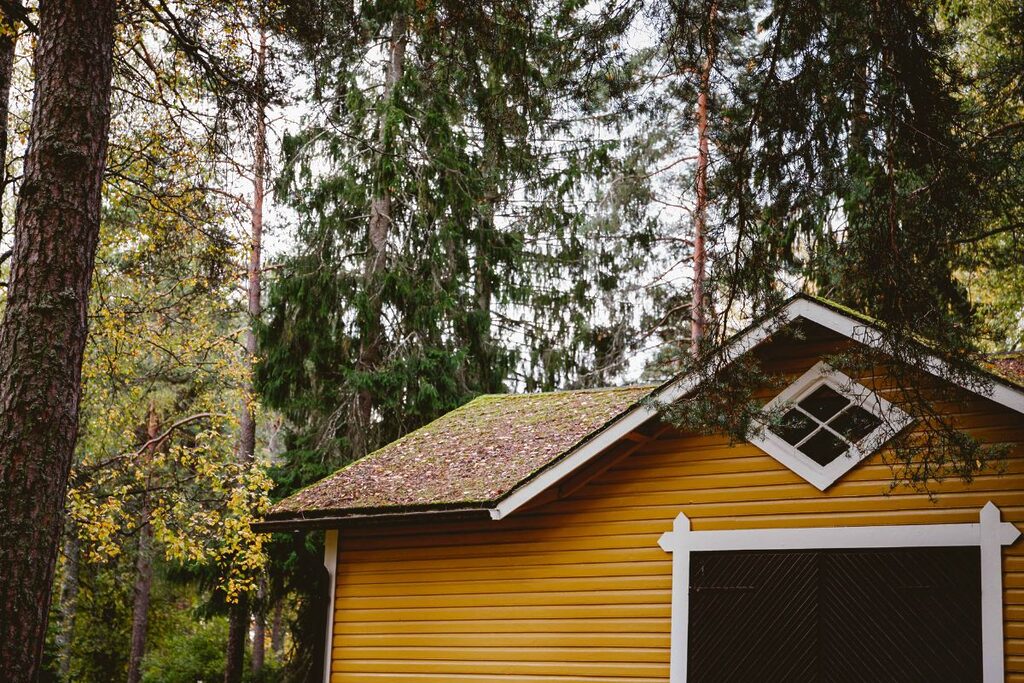fragment-of-wooden-finnish-yellow-house-in-a-fores
