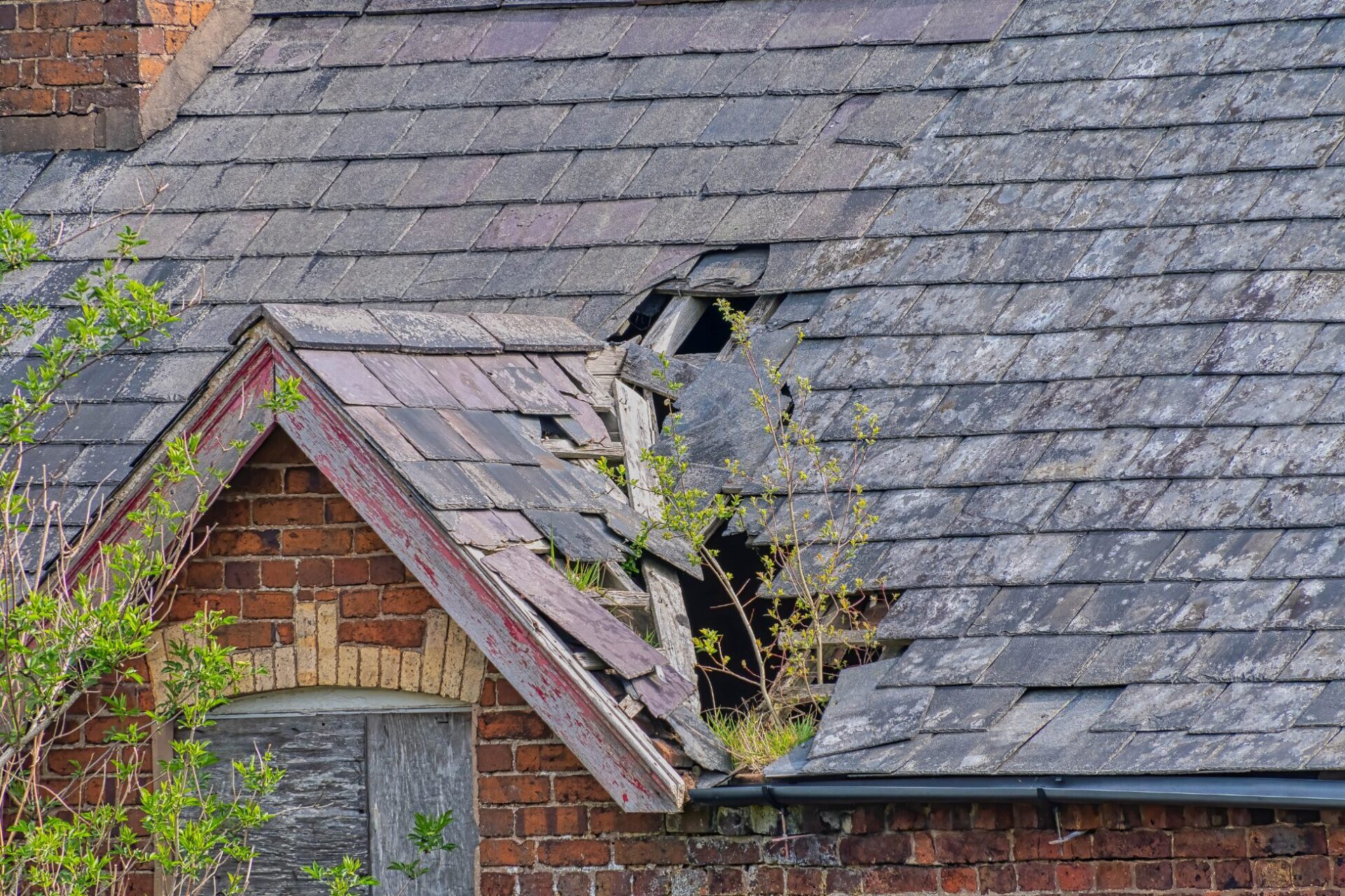 serious roof damage